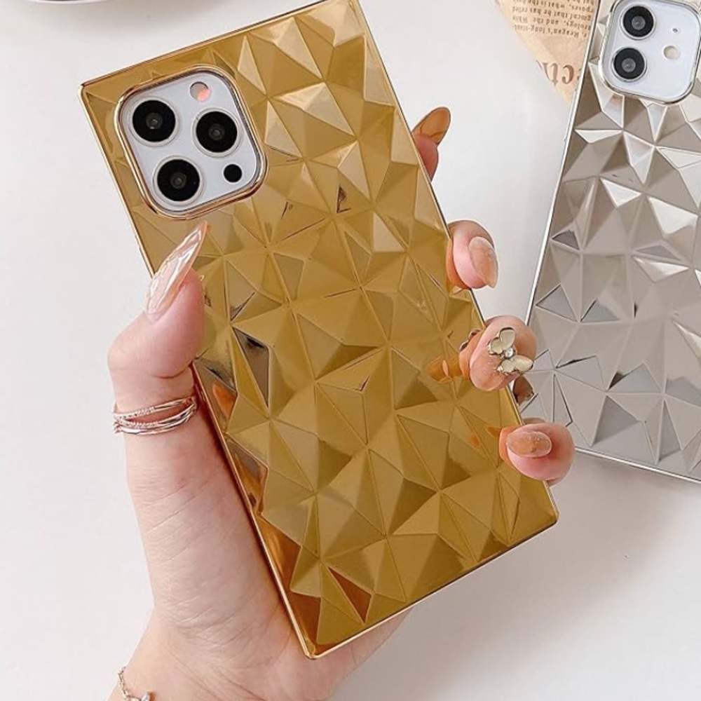 iPhone 12 gold plastic case